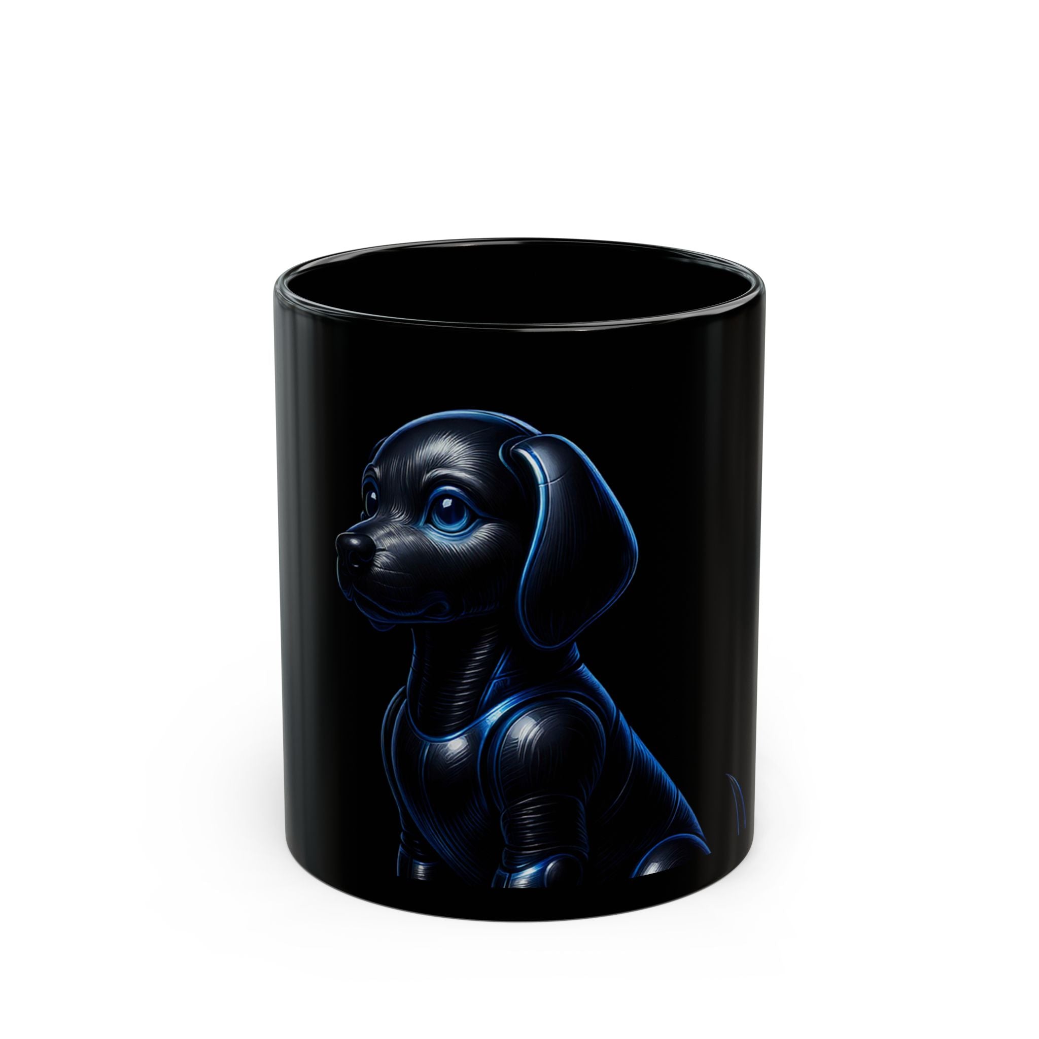 Midnight Guardian — Dark Art Dog Mug
