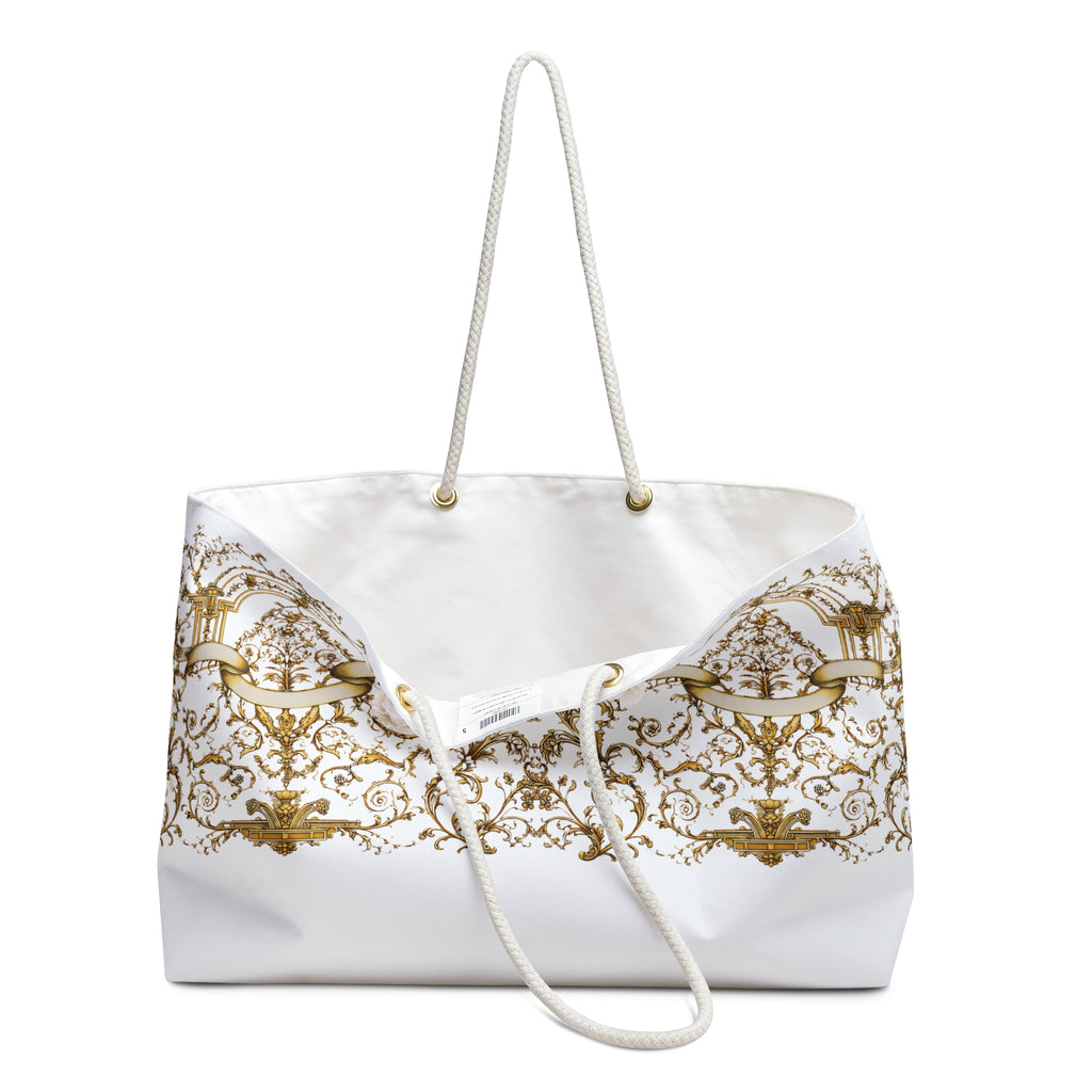Baroque Pattern Tote Bag | Gold Ornamental Print