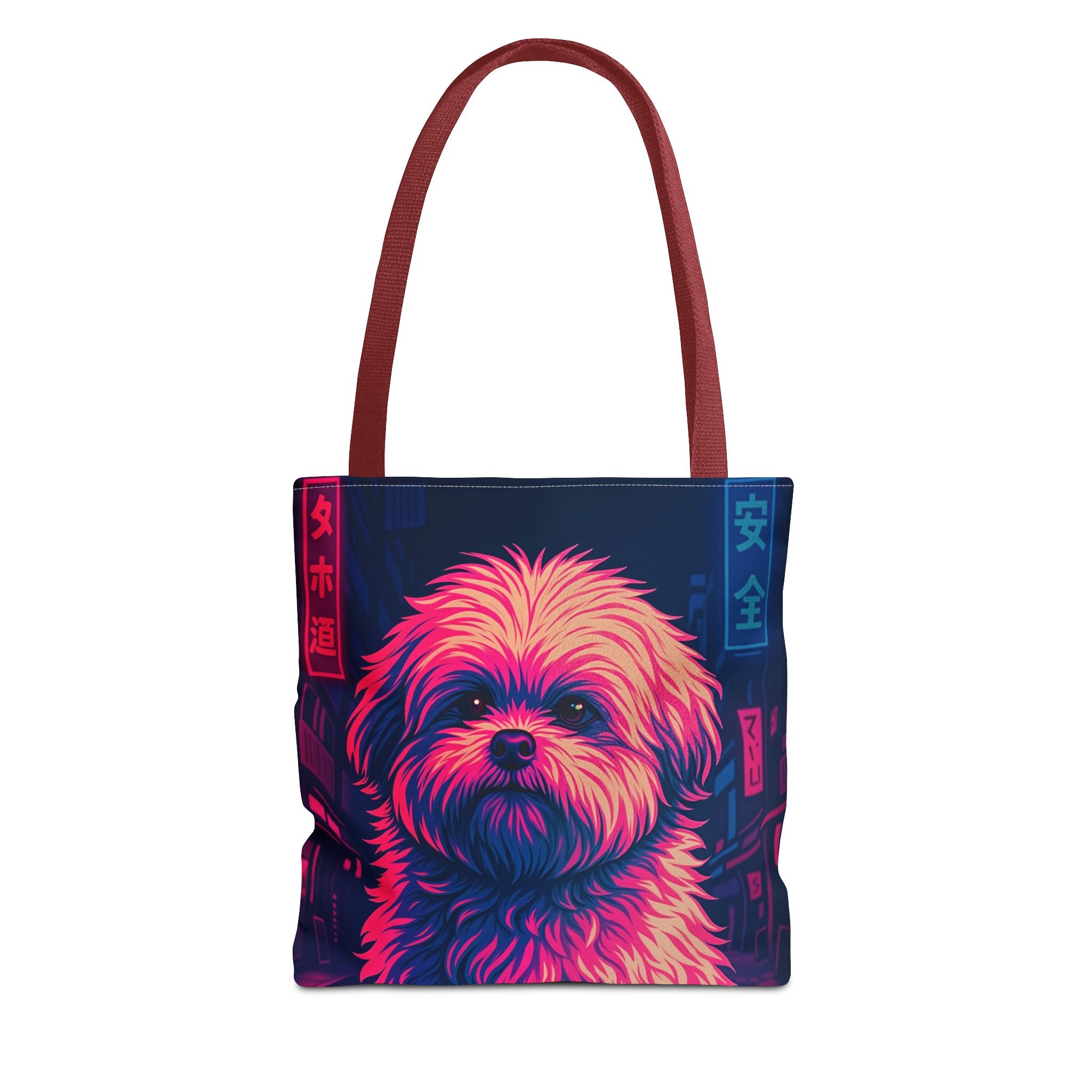 Neon Dog Art Tote Bag – Bold Color Statement Tote
