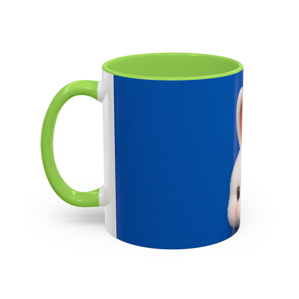 Blue Bunny Accent Mug – Cute Minimal Animal Art Cup