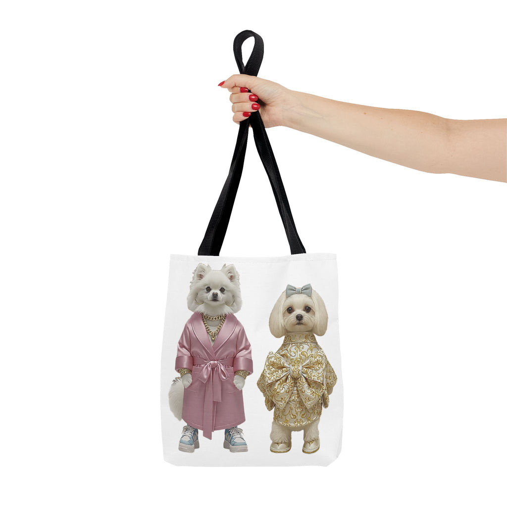Designer Dog Tote Bag – Chic Dressed-Up Dogs Fashion Shoulder Bag