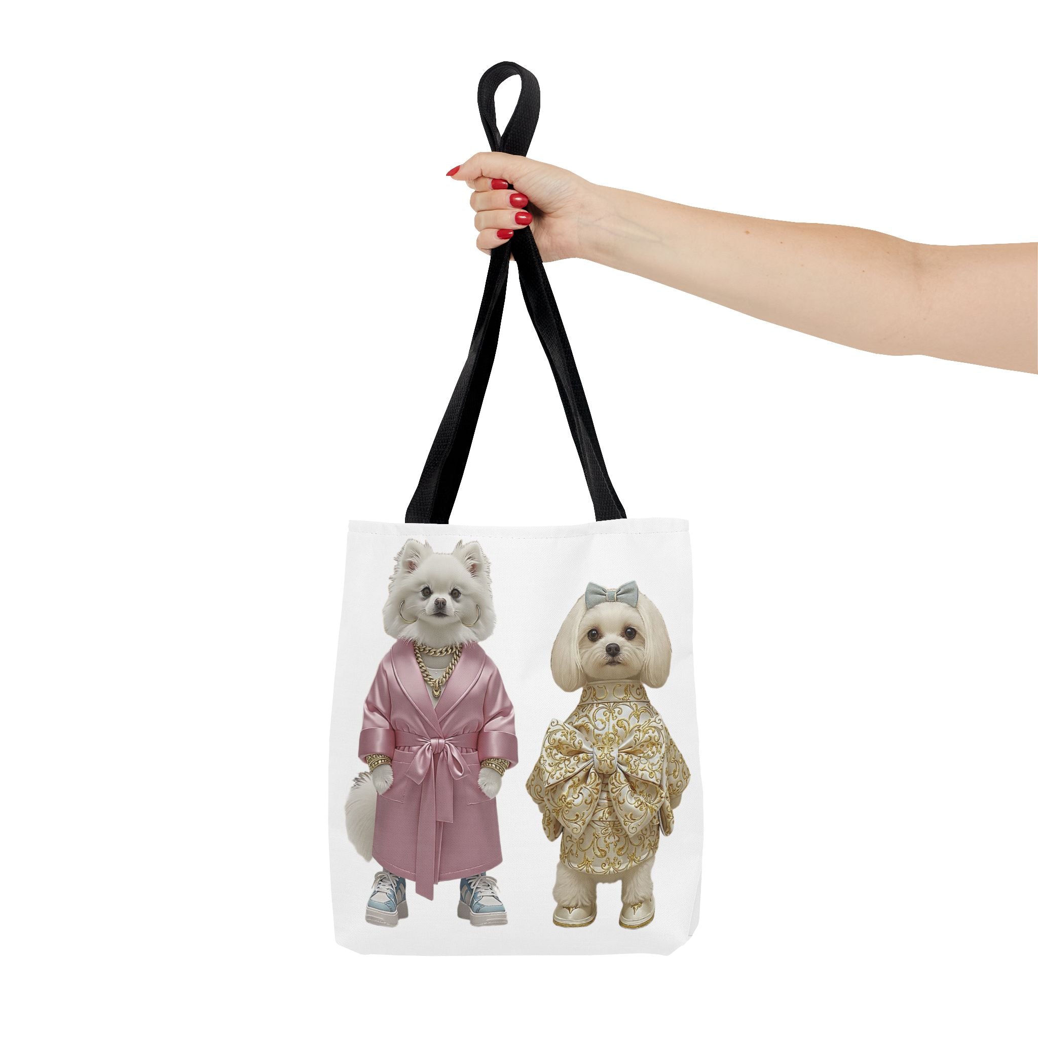 Designer Dog Tote Bag – Chic Dressed-Up Dogs Fashion Shoulder Bag