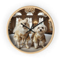 Luxury Golden Pups Wall Clock – Royal Palace Edition
