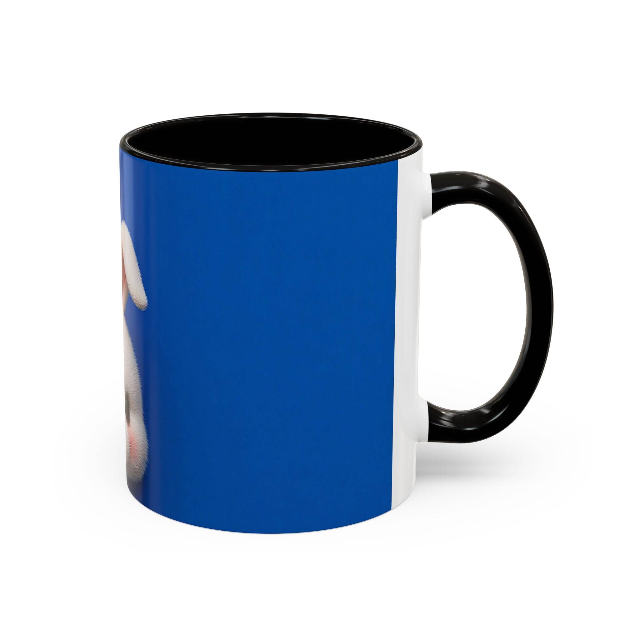 Blue Bunny Accent Mug – Cute Minimal Animal Art Cup