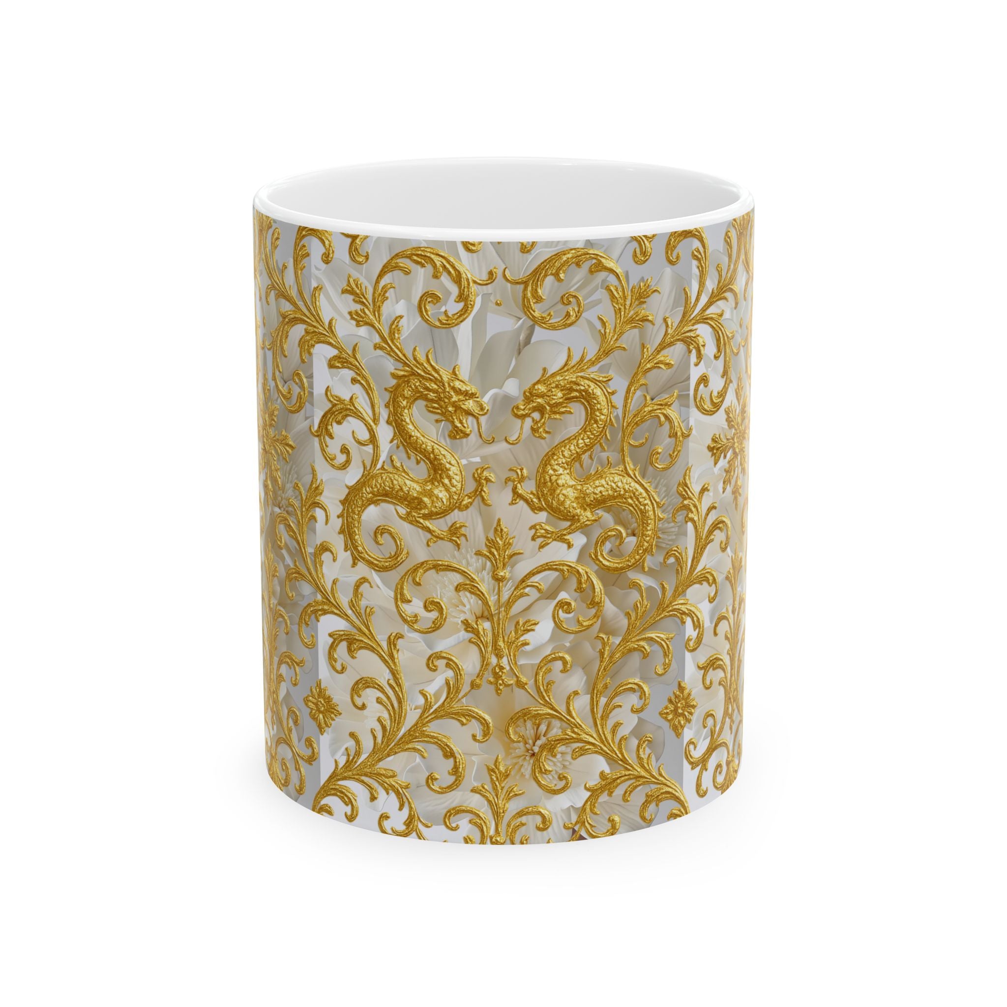 Golden Dragon Mug – Luxury Baroque Art Design