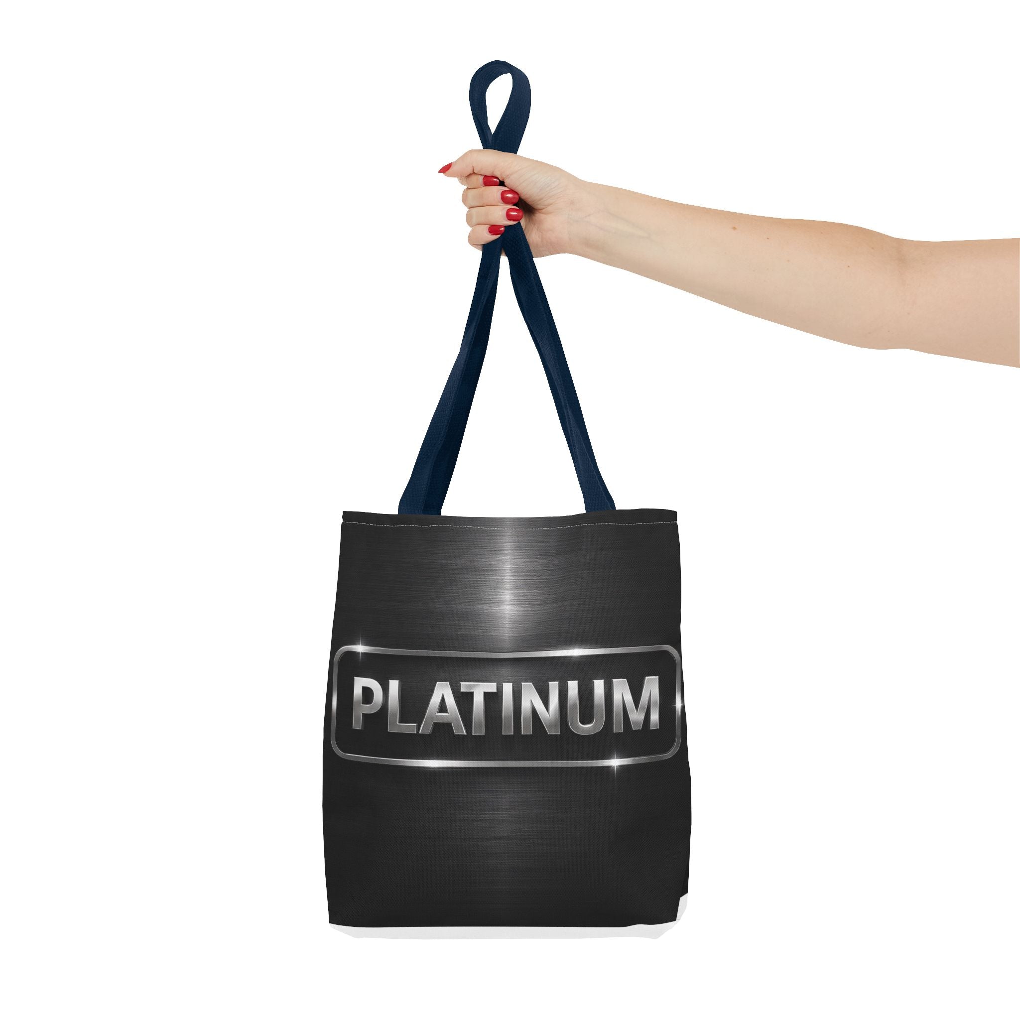 PLATINUM Tote Bag – Minimal Black Premium Statement Bag