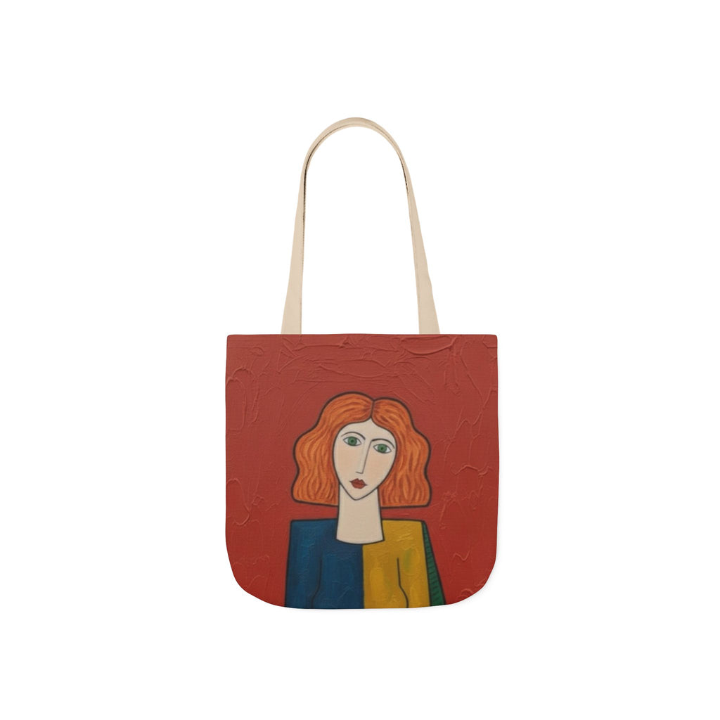 Parisian Café Canvas Tote — Illustrated City Street Market Bag