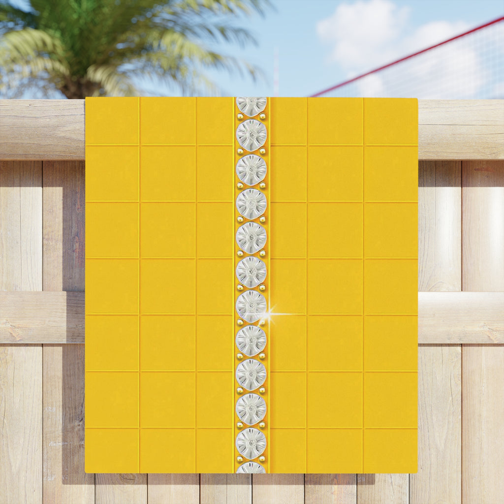 Quiet Joy Yellow Towel – Graphic Statement Collection