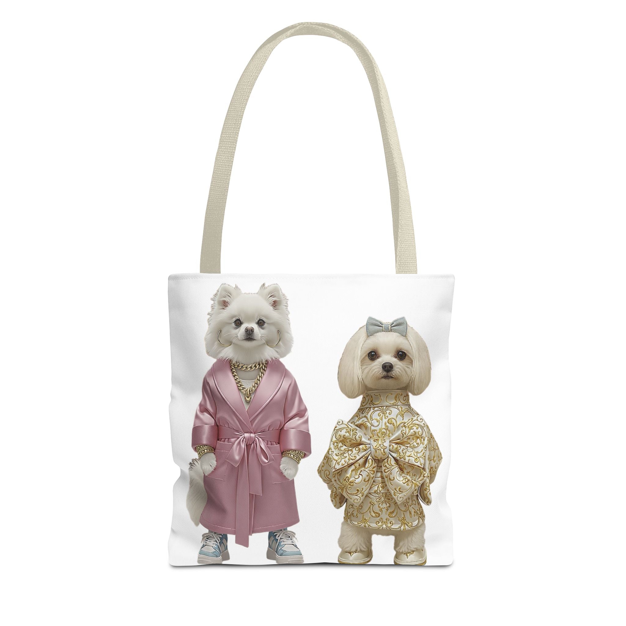 Designer Dog Tote Bag – Chic Dressed-Up Dogs Fashion Shoulder Bag