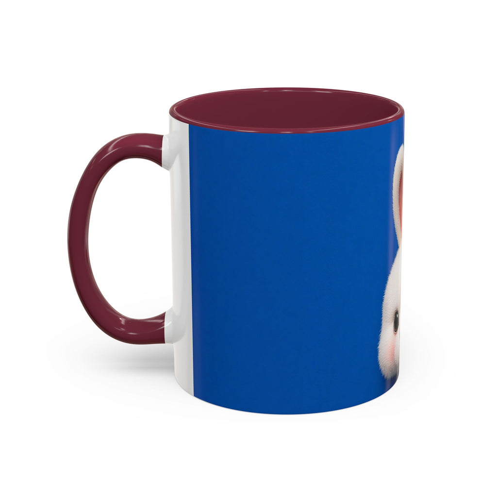 Blue Bunny Accent Mug – Cute Minimal Animal Art Cup