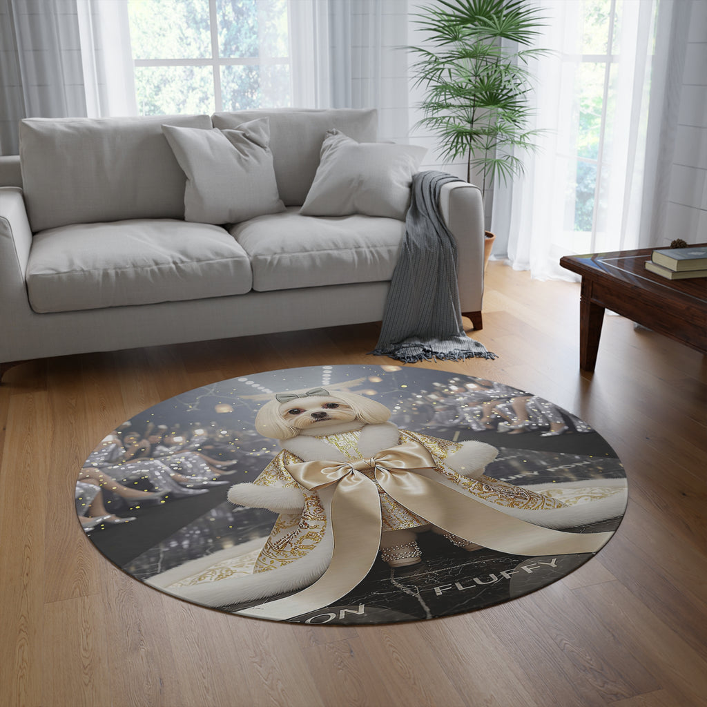 Round Rug — Regal Couture Dog Portrait Decorative Floor Mat
