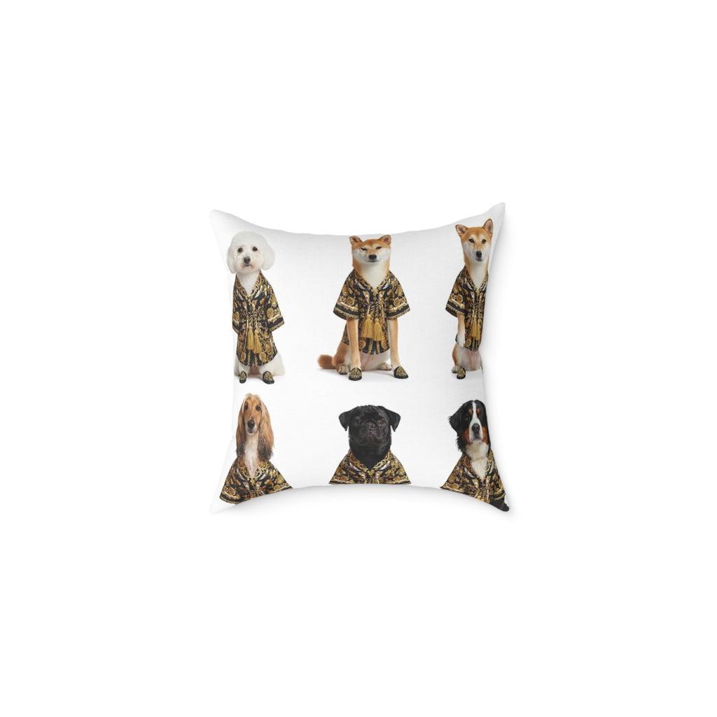 Dog Portrait Cushion – Gallery Style Decorative Pillow for Modern Home Decor