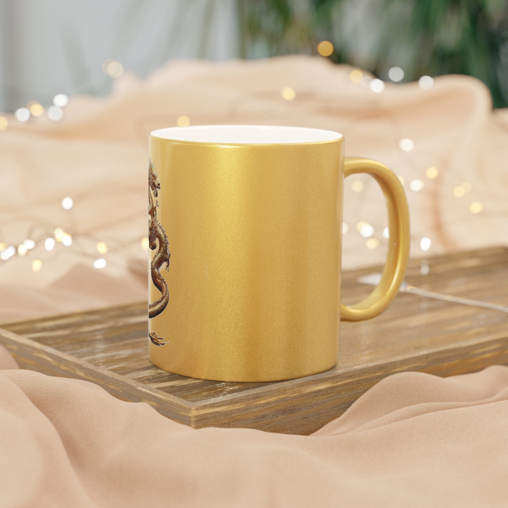 Golden Twin Dragon Mug — Balance, Power, and Fortune