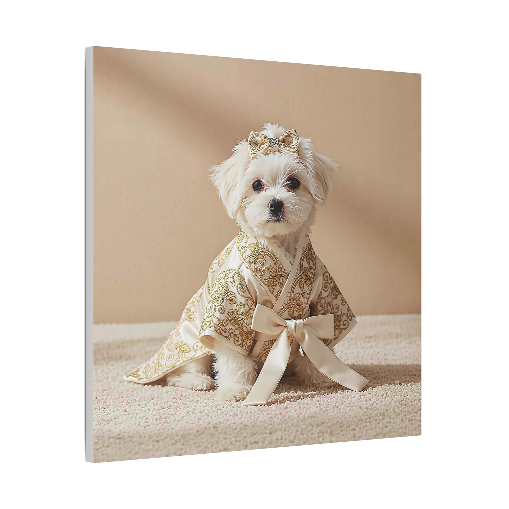 Luxury Royal Dog Wall Art – Elegant Interior Canvas Print