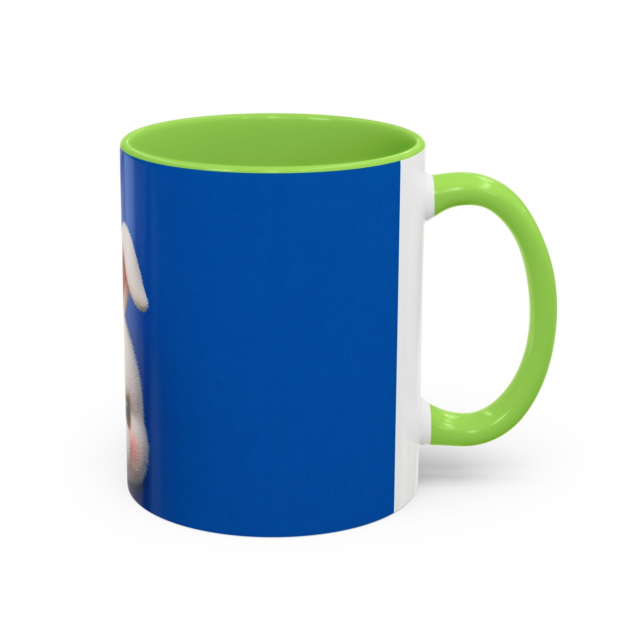 Blue Bunny Accent Mug – Cute Minimal Animal Art Cup