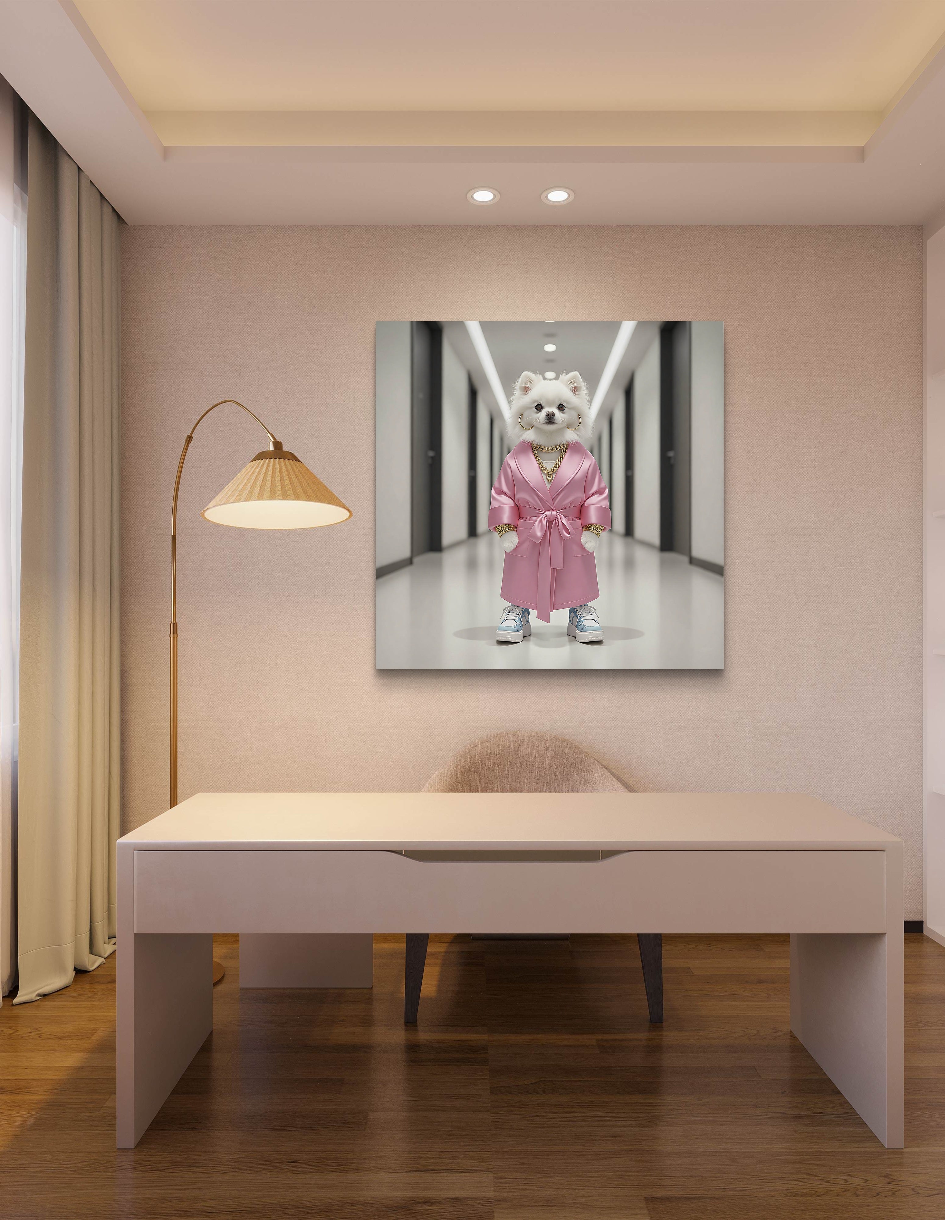 This artwork isn’t meant to decorate a wall. It’s meant to define the space.