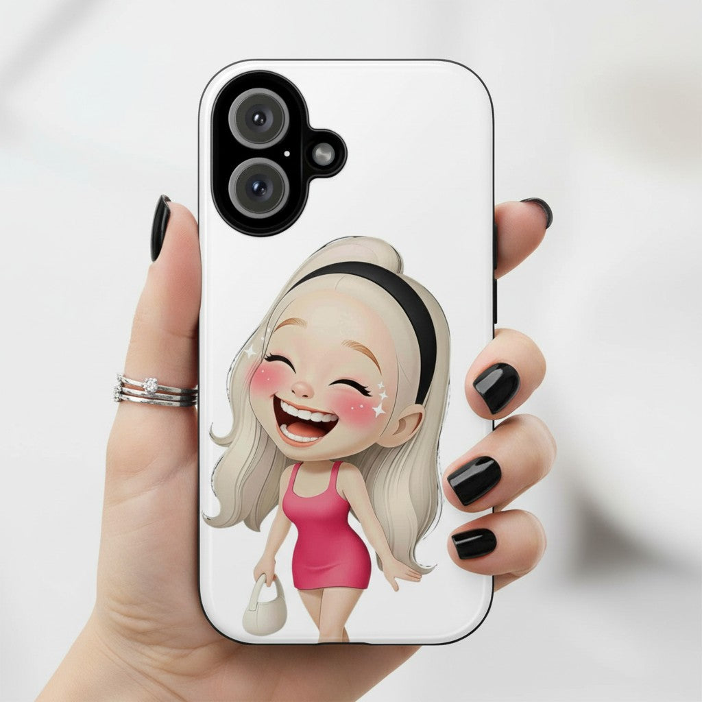 Cute Smiling Girl iPhone Case – Slim Protective Phone Cover