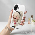Cute Girl iPhone Case – Glossy Protective Phone Cover