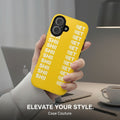 Yellow 'SHII IET' Minimalist iPhone Case — Slim Matte Protective Case