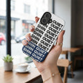 iPhone Case — "SHIN QUIET" Minimal Navy & White Typographic