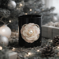 Luxury Camellia Black Mug | Pearl Flower Coffee Cup