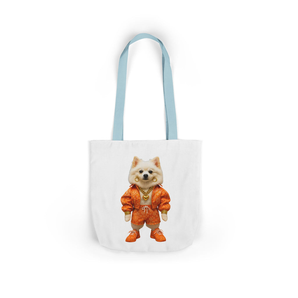 Tote Bag — Cute Pomeranian in Orange Tracksuit Graphic