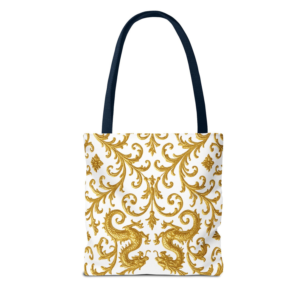 Gold Baroque Pattern Tote Bag – Elegant Statement Shoulder Tote