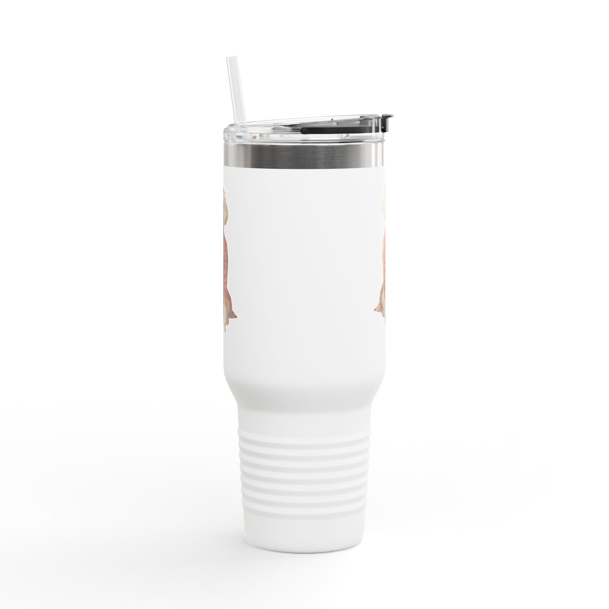 Elegant Dog Illustration White Tumbler · Minimal Insulated Travel Mug
