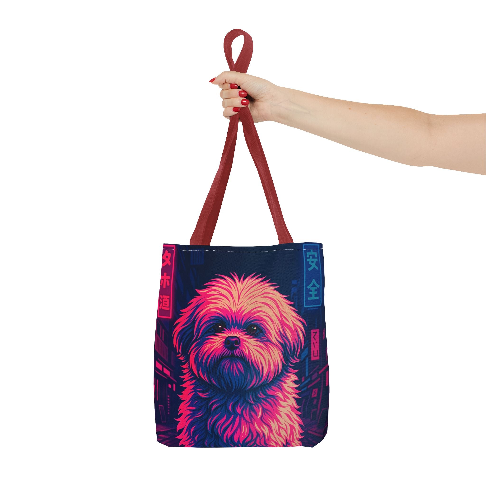 Neon Dog Art Tote Bag – Bold Color Statement Tote