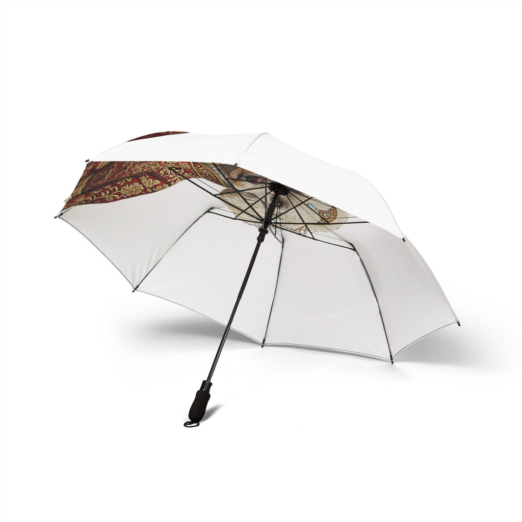 Dog in Regal Coat Umbrella — Foldable Semi‑Automatic Rain Umbrella