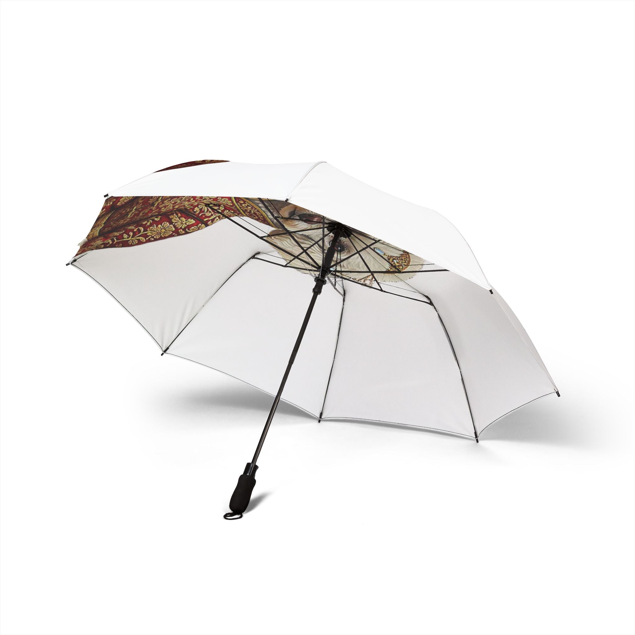 Dog in Regal Coat Umbrella — Foldable Semi‑Automatic Rain Umbrella