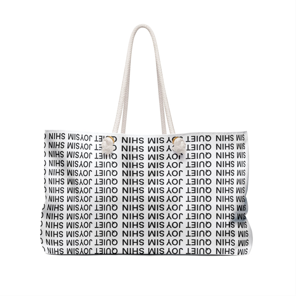 Minimal Text Tote Bag – Lightweight Everyday Canvas Bag