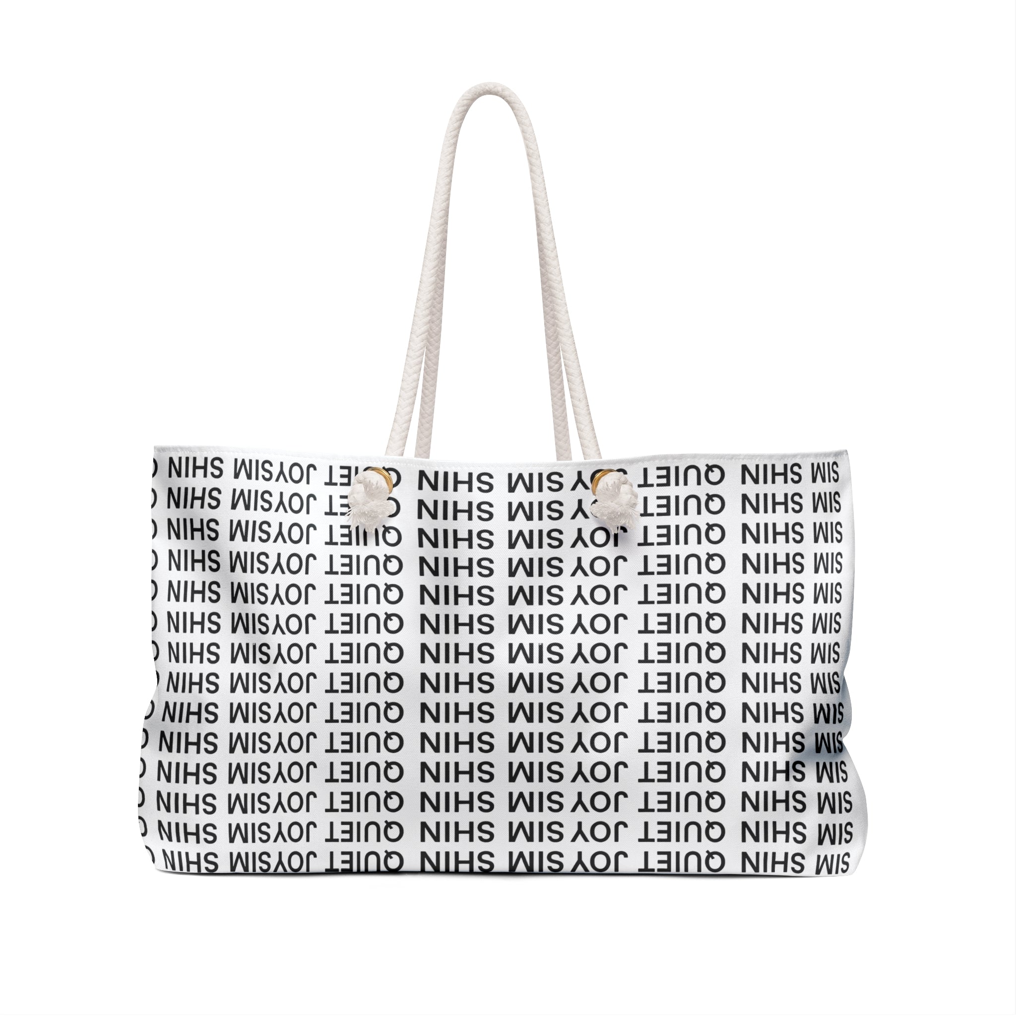 Minimal Text Tote Bag – Lightweight Everyday Canvas Bag