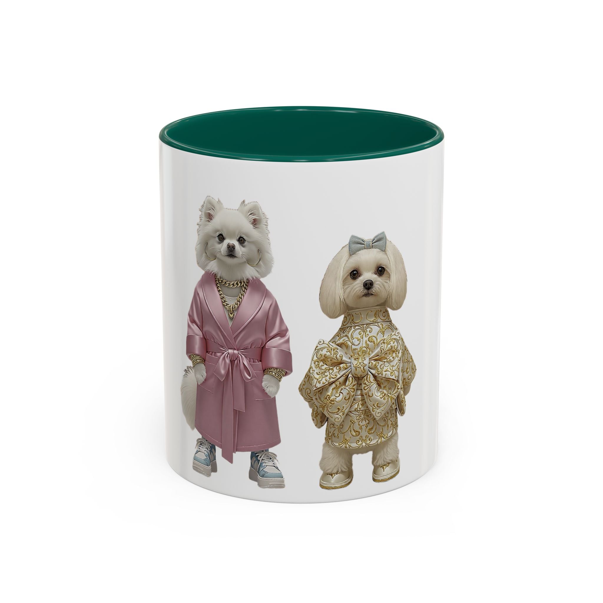 Fashionable Dogs Ceramic Mug — Stylish Designer-Dressed Dogs (11oz & 15oz)