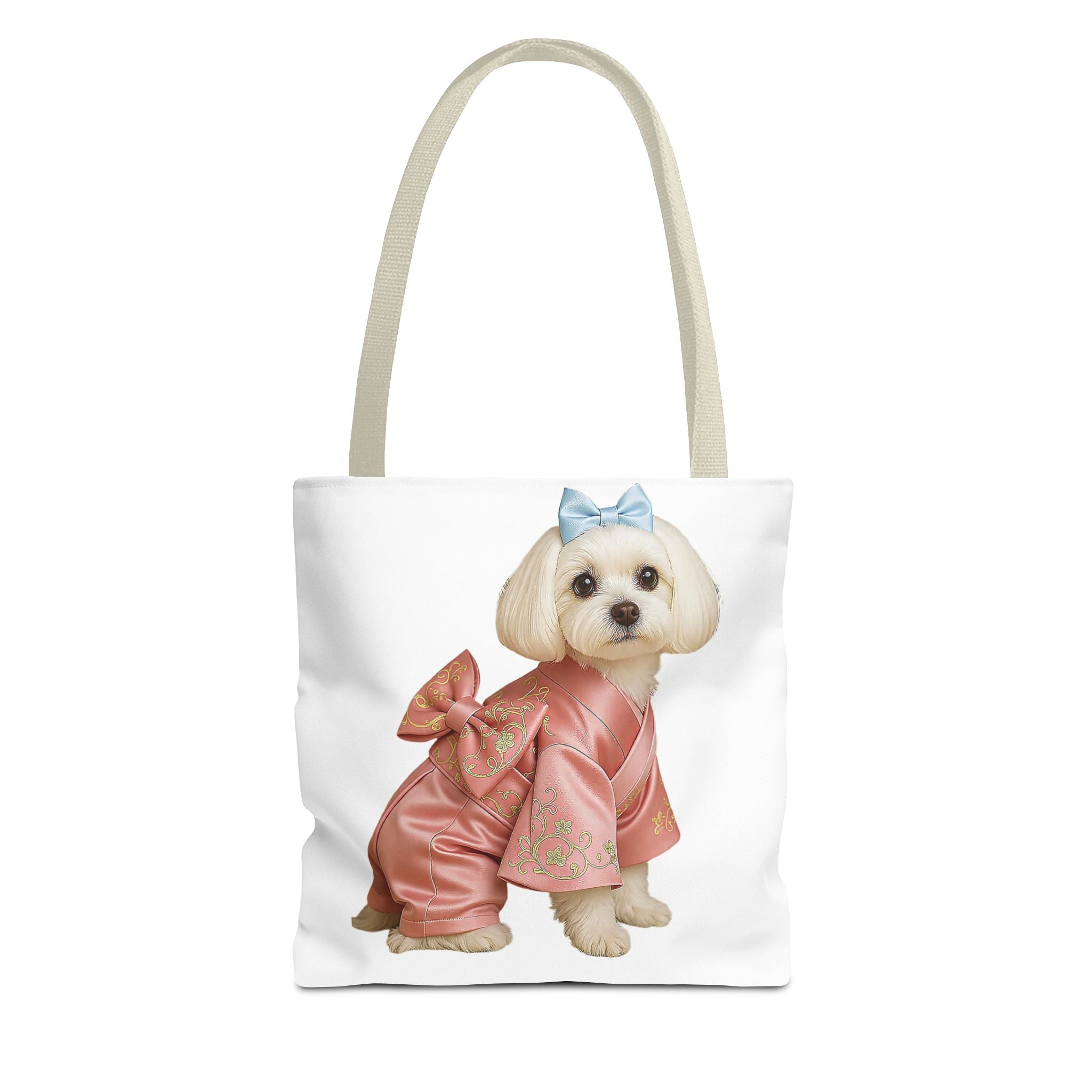 Korean Hanbok Dog Tote Bag – Pink Traditional Style