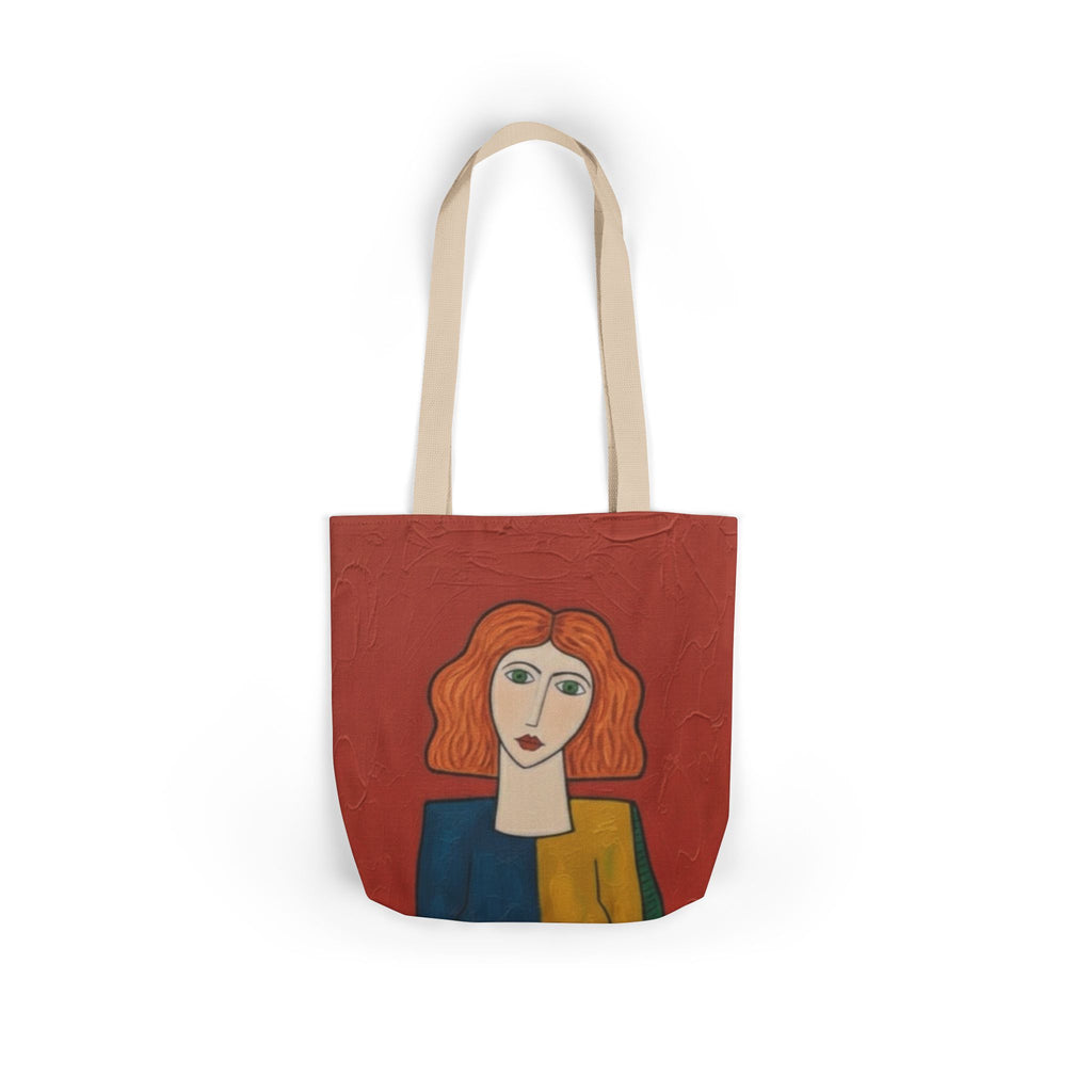 Parisian Café Canvas Tote — Illustrated City Street Market Bag