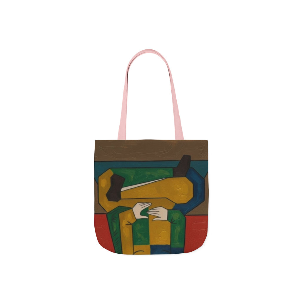 Parisian Café Canvas Tote — Illustrated City Street Market Bag