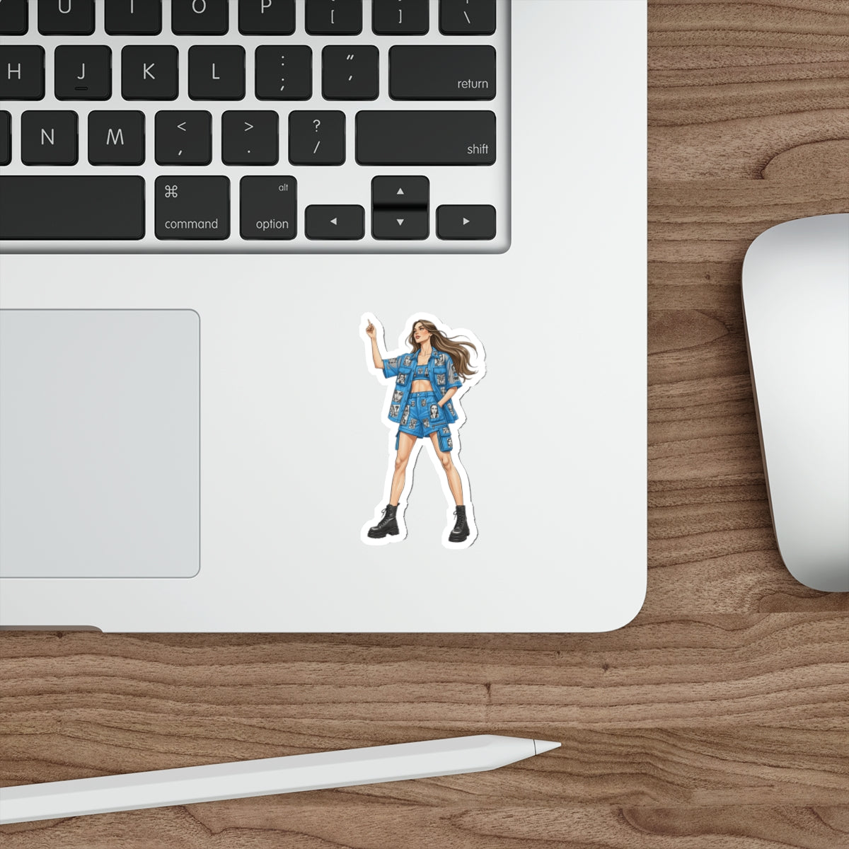 Minimal Fashion Illustration Sticker – Clean Vertical Design