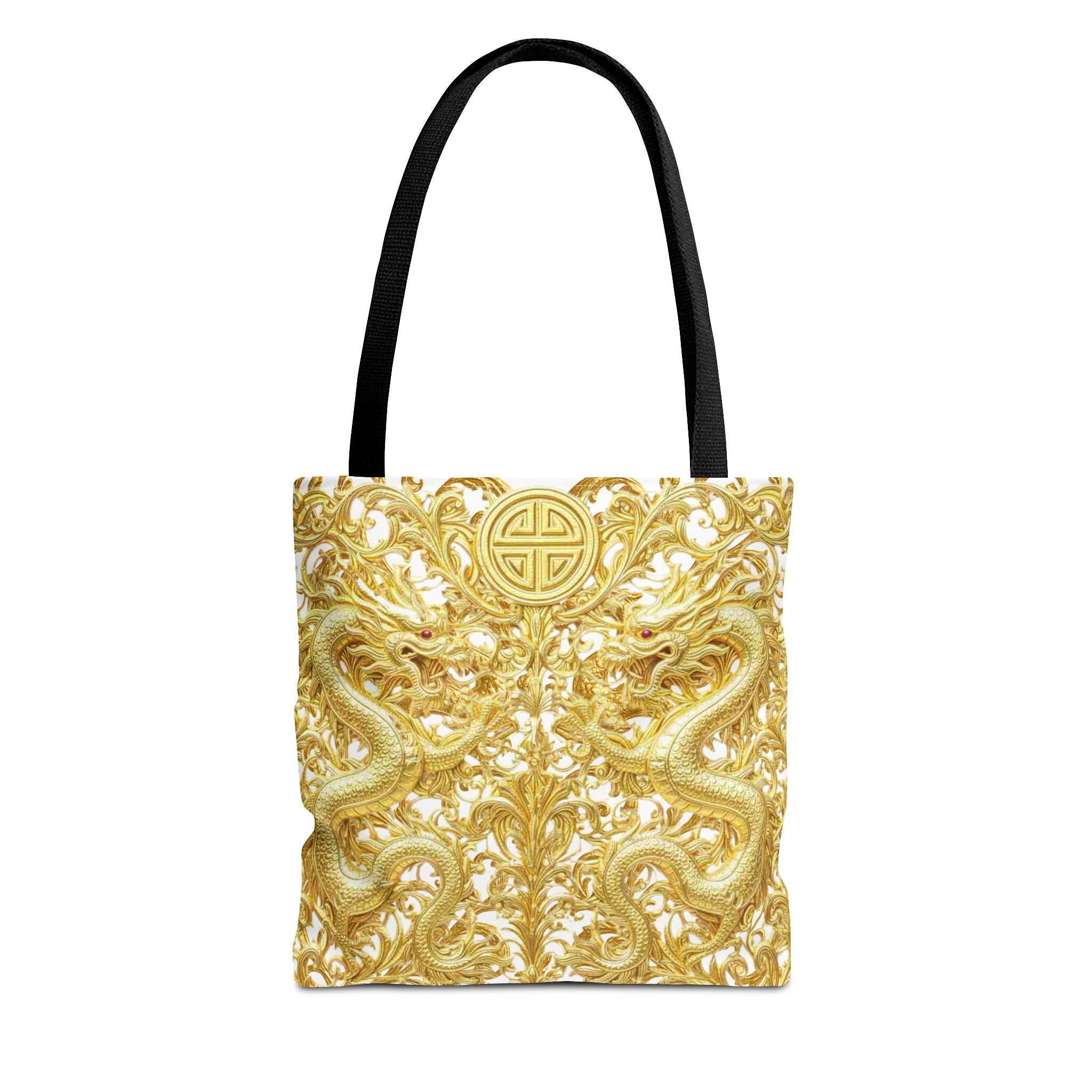 Gold Dragon Baroque Tote Bag – Luxury Statement Tote