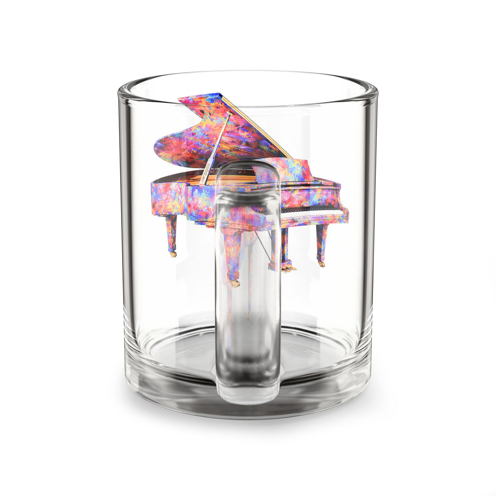 Floating Piano Glass Cup – Colorful Art Edition