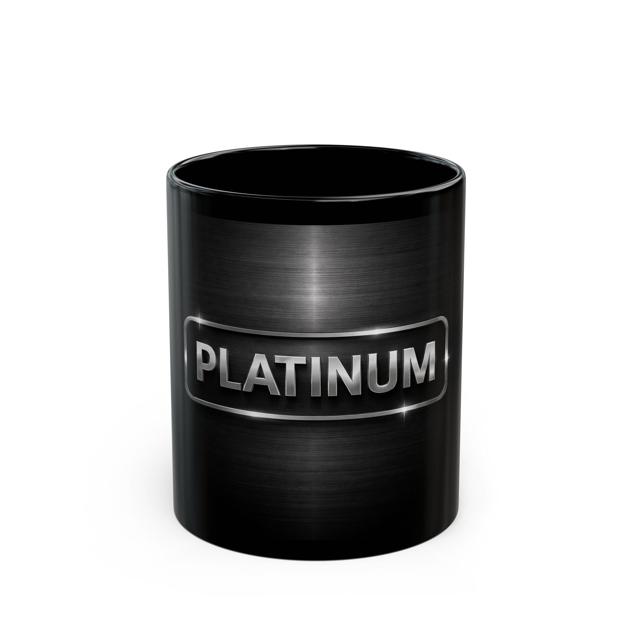 Bold Platinum Minimal Black Mug — 11oz & 15oz