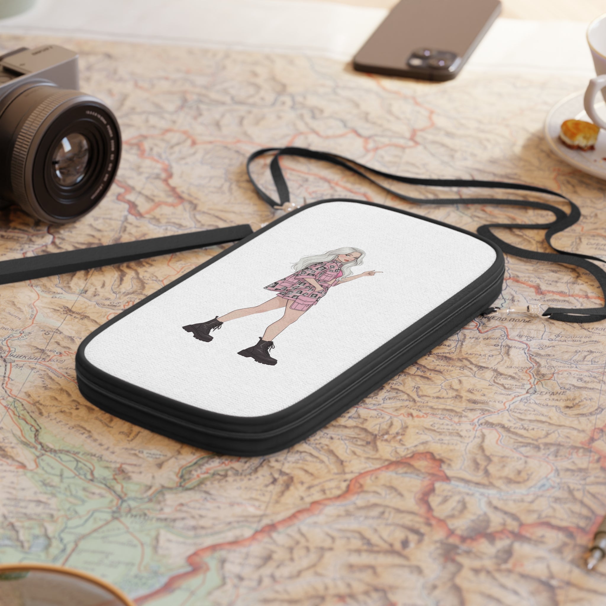 Minimal Fashion Illustration Passport Wallet