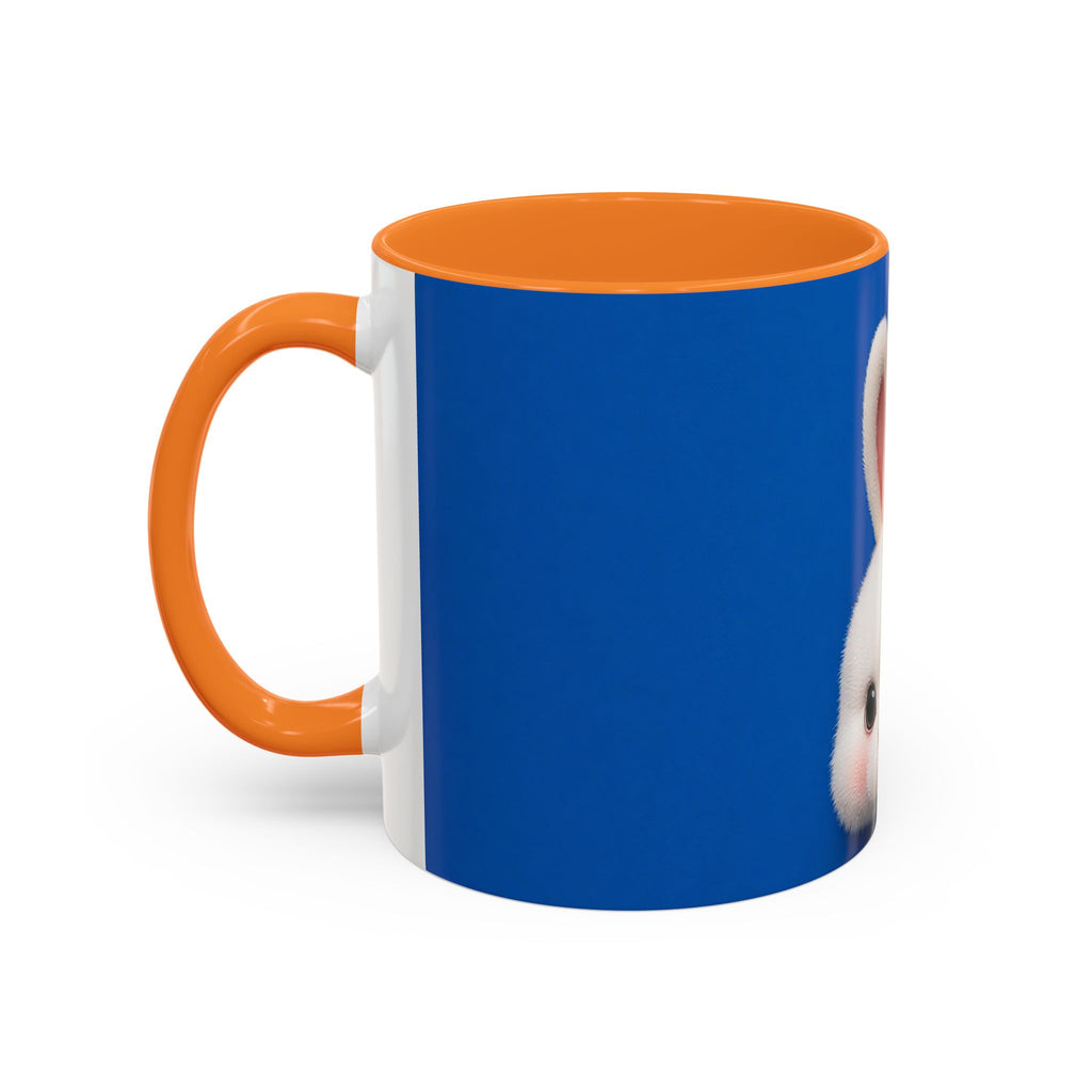 Blue Bunny Accent Mug – Cute Minimal Animal Art Cup