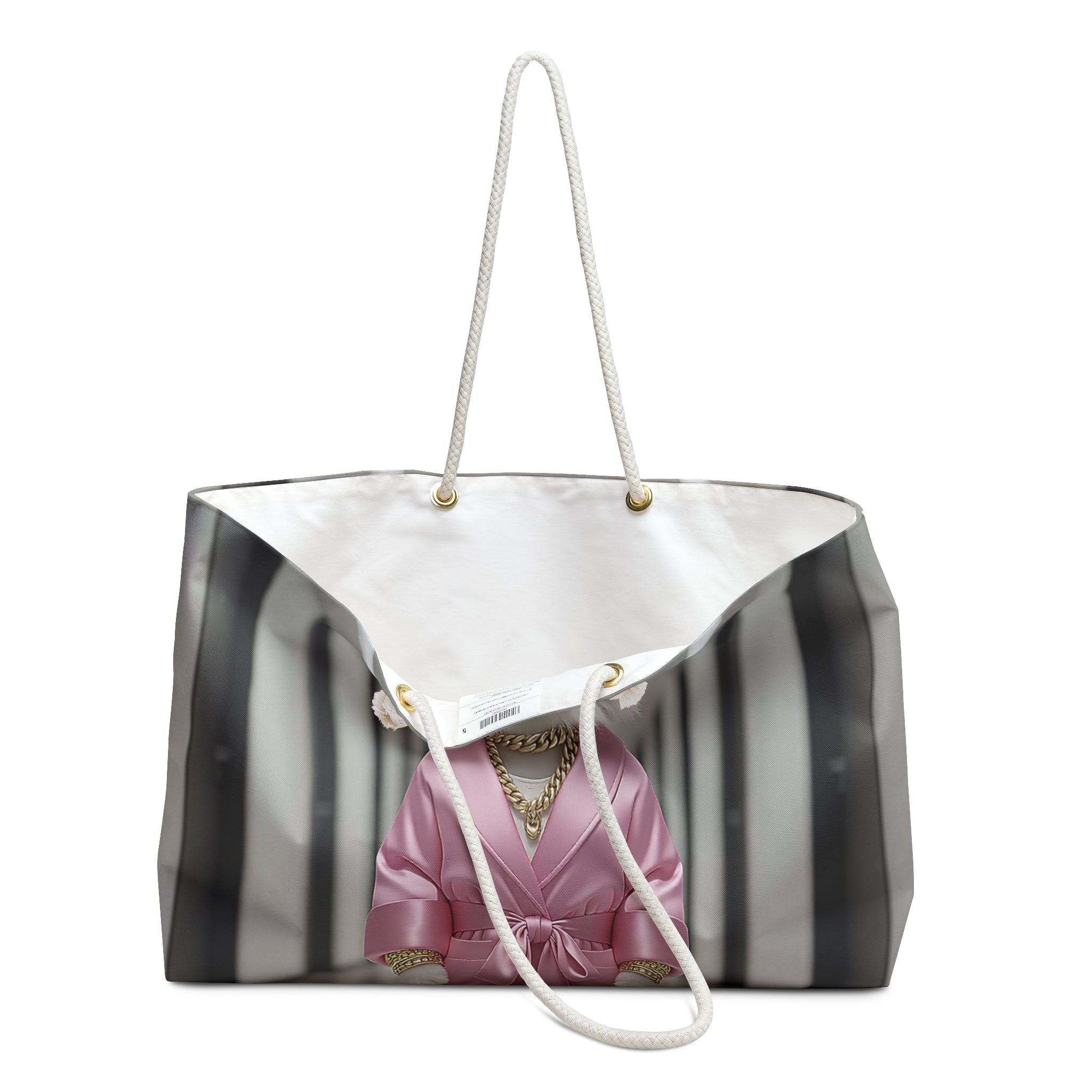 Artful Fashion Dog Tote Bag — Editorial-Style Weekender Bag