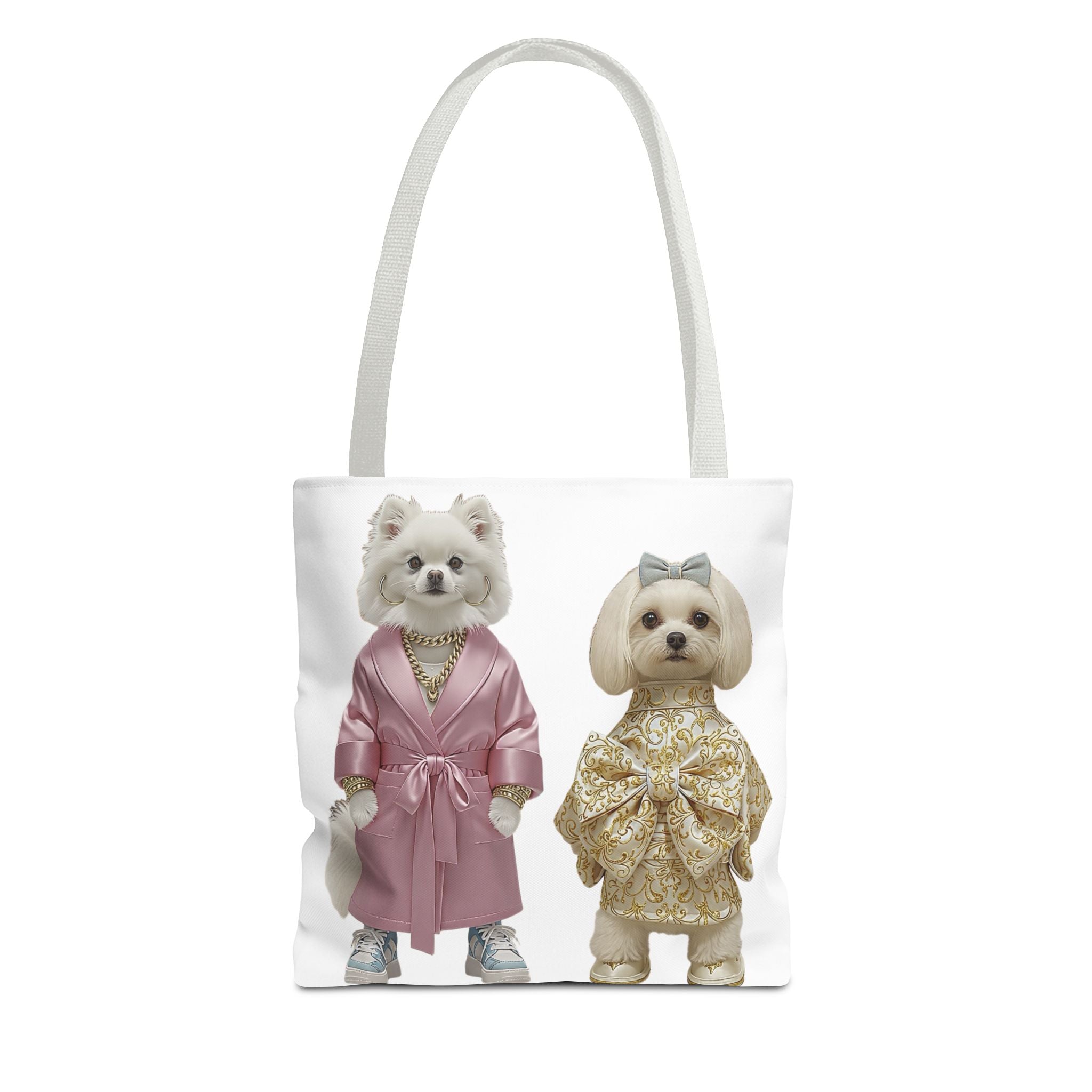 Designer Dog Tote Bag – Chic Dressed-Up Dogs Fashion Shoulder Bag