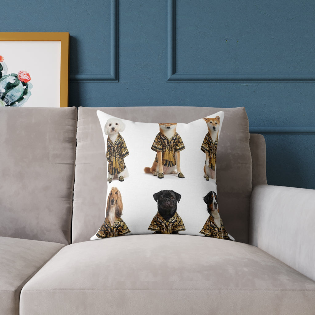 Dog Portrait Cushion – Gallery Style Decorative Pillow for Modern Home Decor
