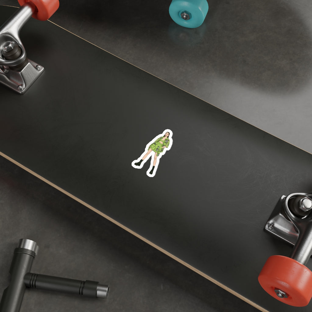 Minimal Fashion Girl Sticker — Clean & Stylish