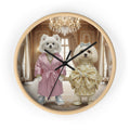 Luxury Posh Pups Wall Clock – Pink & Gold Royal Edition