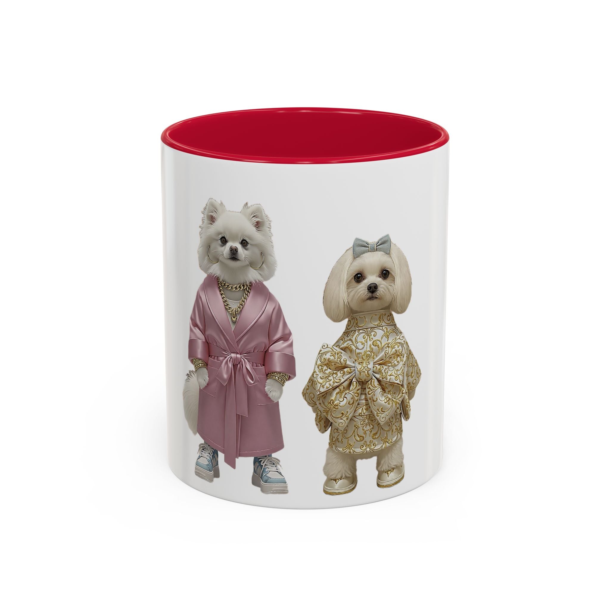 Fashionable Dogs Ceramic Mug — Stylish Designer-Dressed Dogs (11oz & 15oz)
