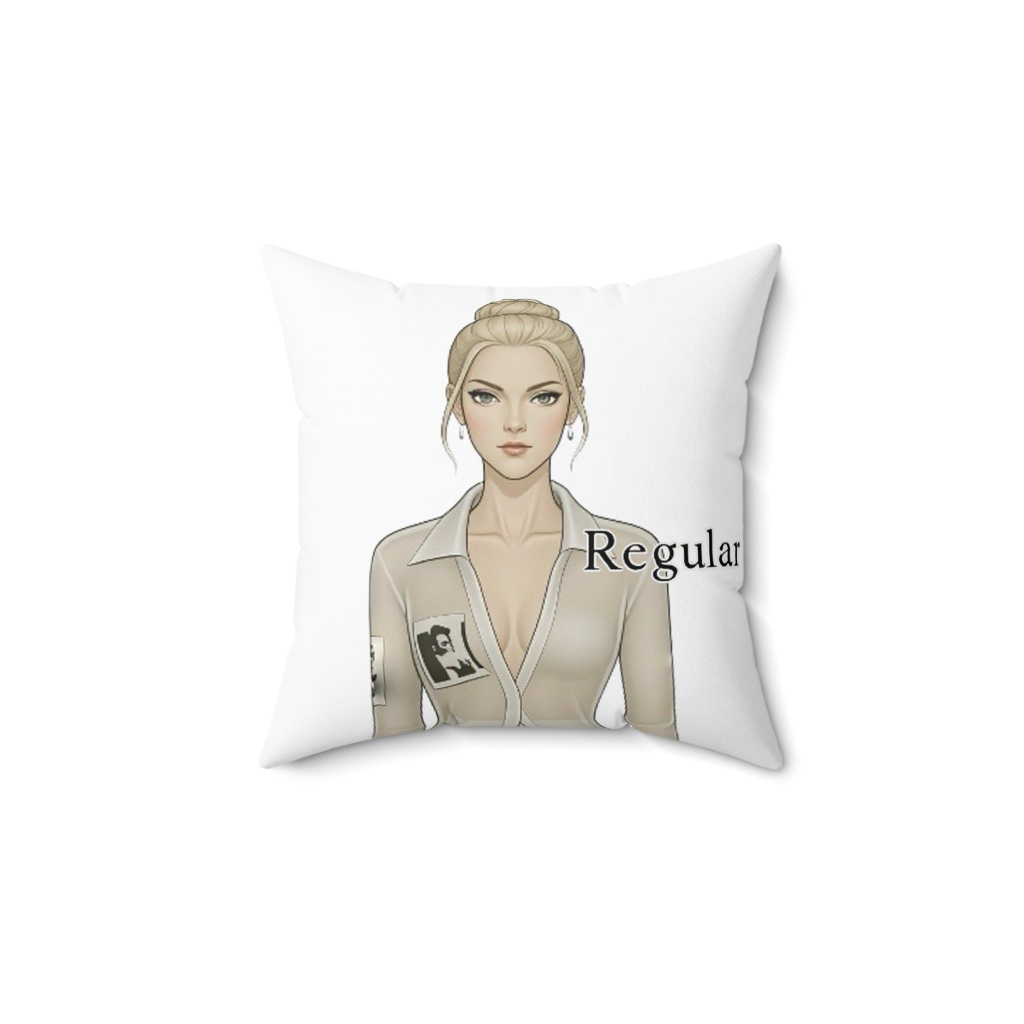 Minimal Portrait Art Cushion Cover – Elegant Woman Illustration